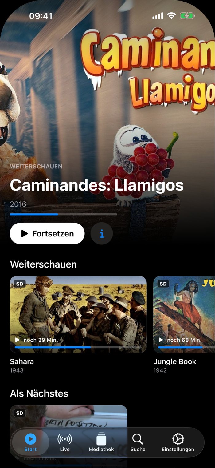 ParkPlay-Startseite mit Weiterschauen